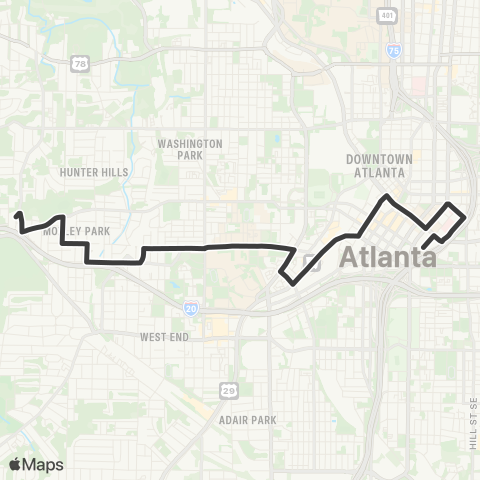 MARTA Atlanta University Center map