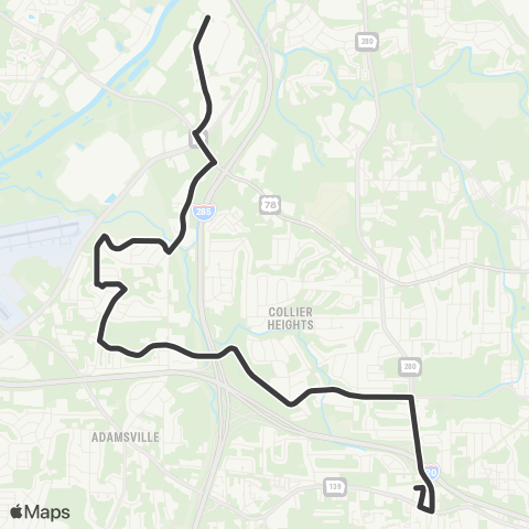 MARTA Carroll Heights / Fairburn Heights map