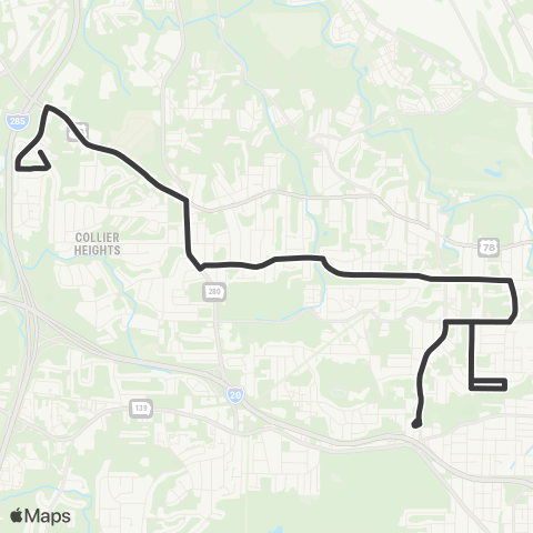 MARTA Center Hill map