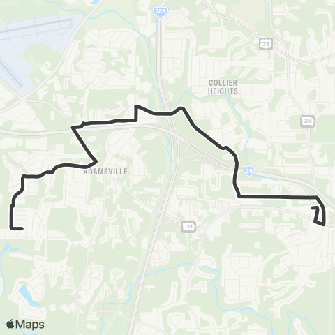 MARTA Baker Hills / Wilson Mill Meadows map