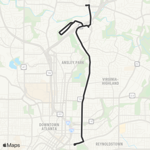 MARTA Monroe Drive / Boulevard map