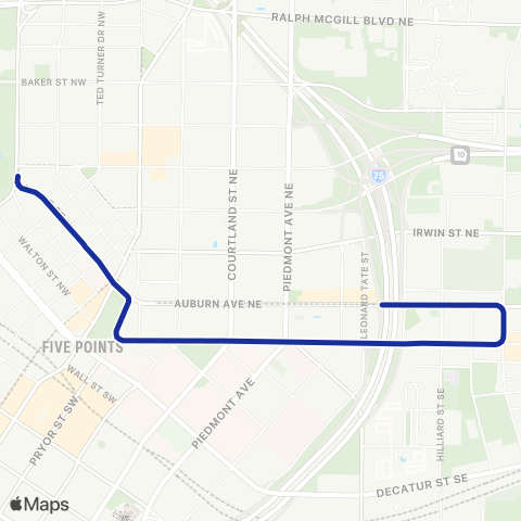 MARTA Atlanta Streetcar map