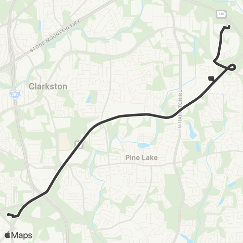 MARTA Memorial Drive Limited map