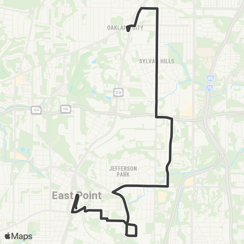 MARTA Sylvan Hills map