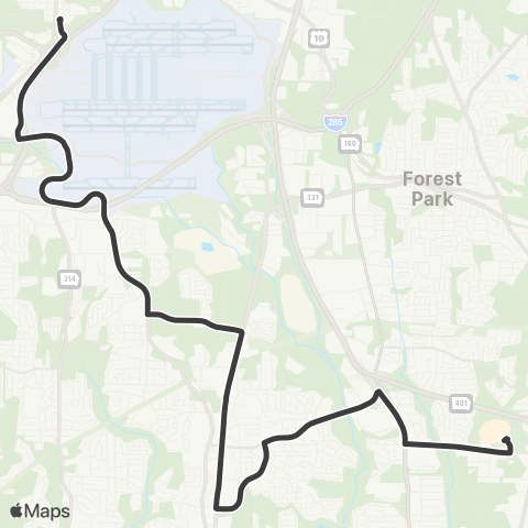 MARTA Upper Riverdale map