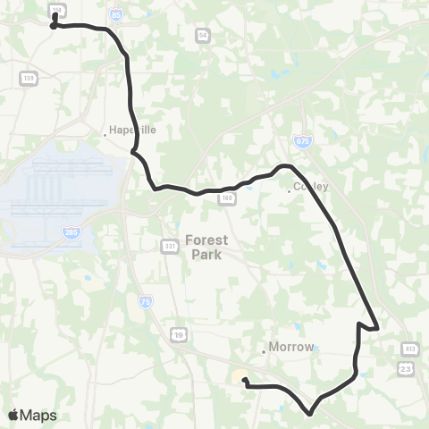 MARTA Conley Road / Mt Zion map