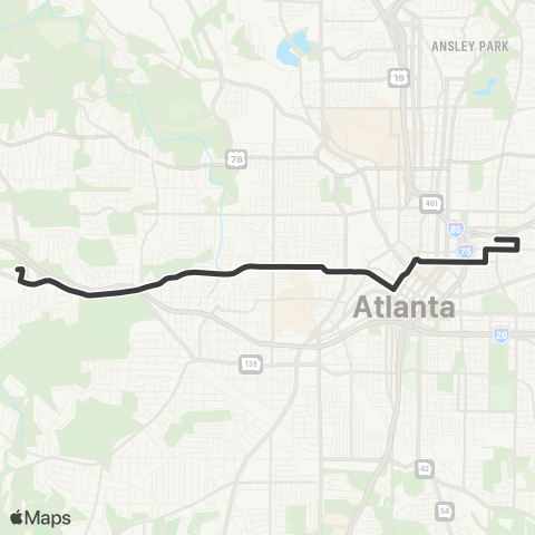 MARTA Martin Luther King Jr Dr / Auburn Ave map