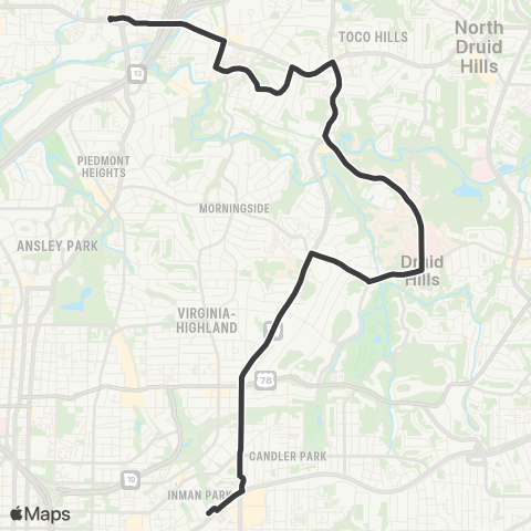 MARTA Clifton Road / Emory map