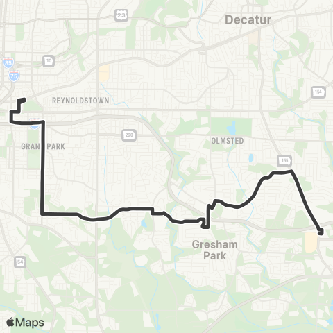 MARTA Boulevard / Tilson Road map