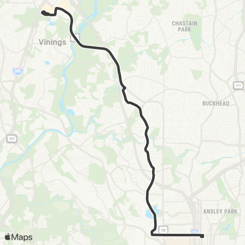 MARTA Howell Mill Road / Cumberland map