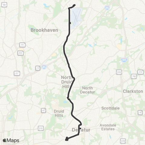 MARTA Clairmont Road / Howard Avenue map