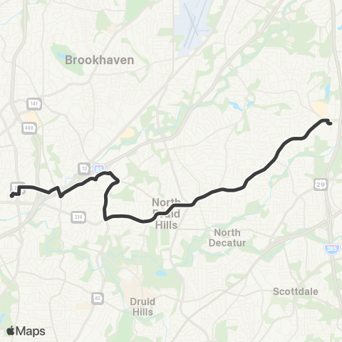 MARTA Lavista Road map