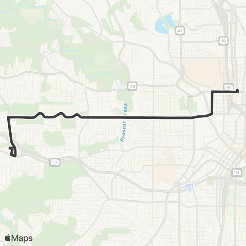 MARTA Joseph E Boone Boulevard map