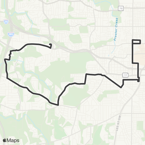 MARTA Benjamin E Mays Drive map