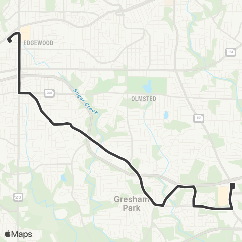 MARTA Flat Shoals Road map