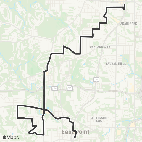 MARTA Venetian Hills / Delowe Drive map