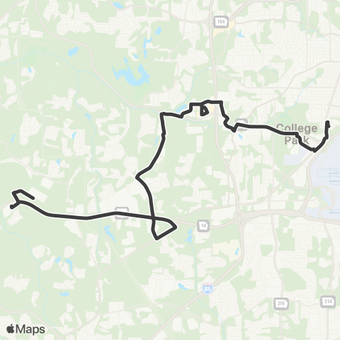 MARTA Camp Creek / South Fulton Parkway map