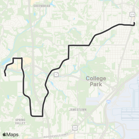 MARTA Washington Rd / Camp Crk Marketplace map