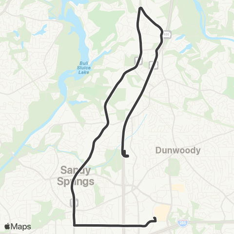 MARTA Roswell Road / Sandy Springs map