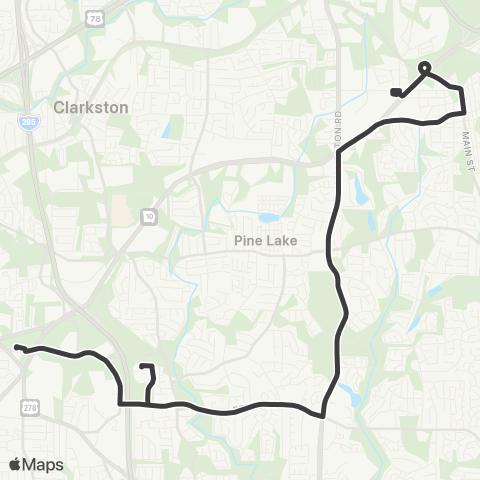 MARTA Hairston Road / Stone Mtn Village map