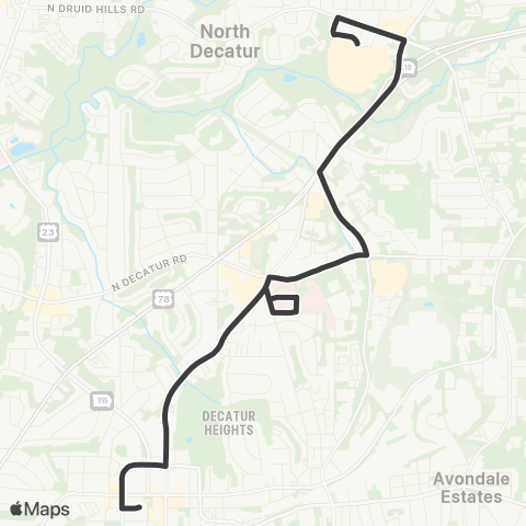 MARTA Church Street map