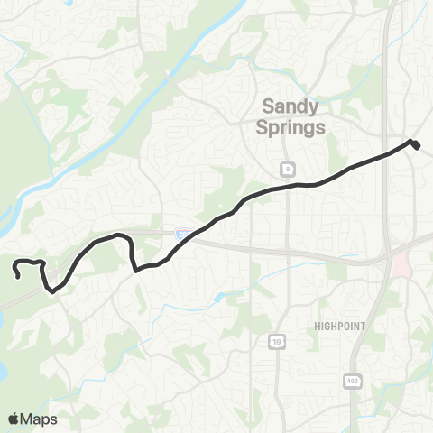 MARTA Mount Vernon Highway map