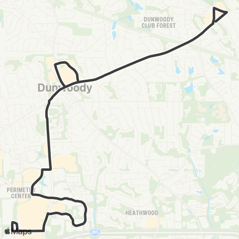 MARTA Dunwoody Village map