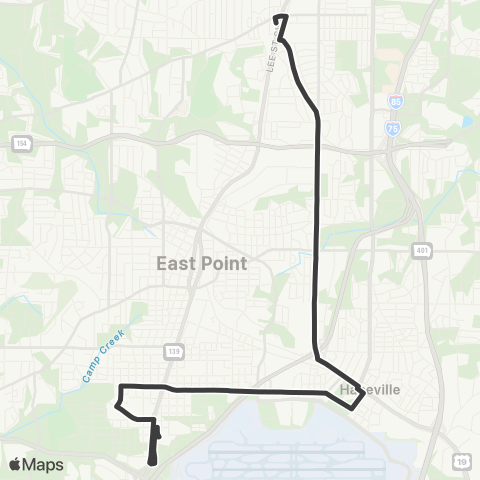 MARTA Sylvan Road / Virginia Avenue map