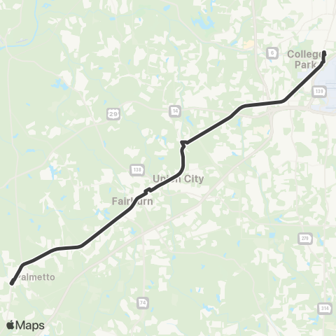 MARTA Roosevelt Highway map