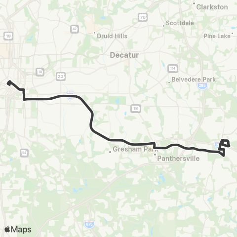 MARTA Rainbow Drive / South Dekalb map