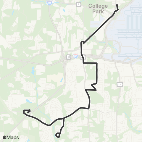 MARTA Flat Shoals Road / Scofield Road map