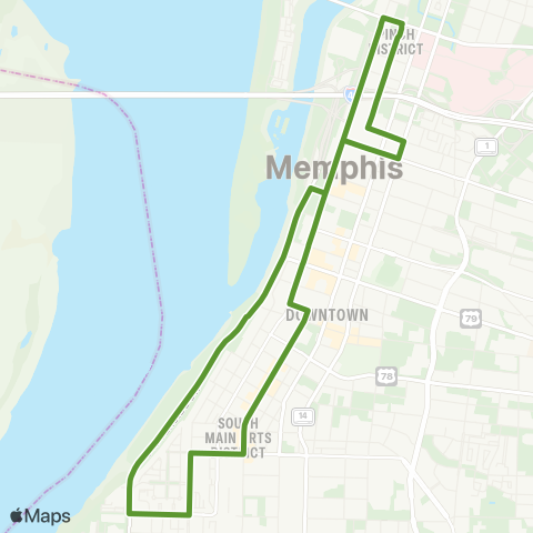 MATA Trolley Riverfront Line map