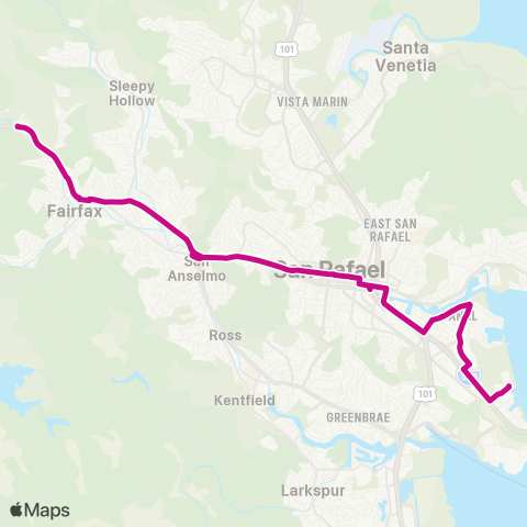 Marin Transit Canal - Fairfax Manor map