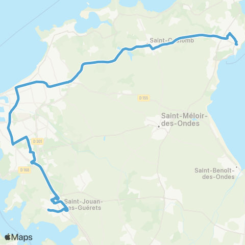 MAT Cancale ↔︎ Hôp. ↔︎ St-Jouan-des-Guérêts map