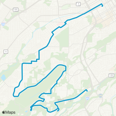 MAX Transit Jefferson Wenonah map