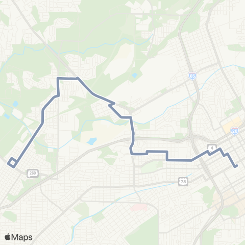 MAX Transit Pratt Ensley map