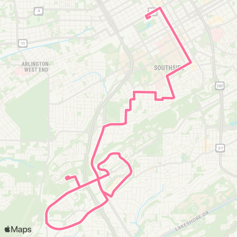 MAX Transit Idlewild Palisades map