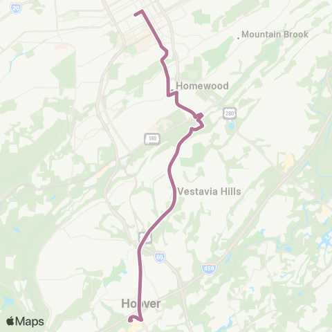 MAX Transit Highway 31 South map