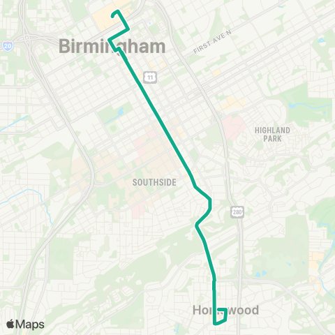 MAX Transit MCC - Magic City Connector map