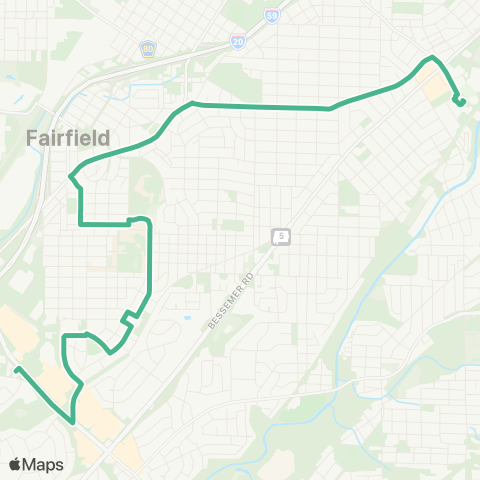 MAX Transit Fairfield map