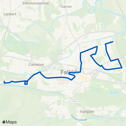 Midland Bluebird (McGill's Scotland East) Almond Rd - High Station Turning Circle map