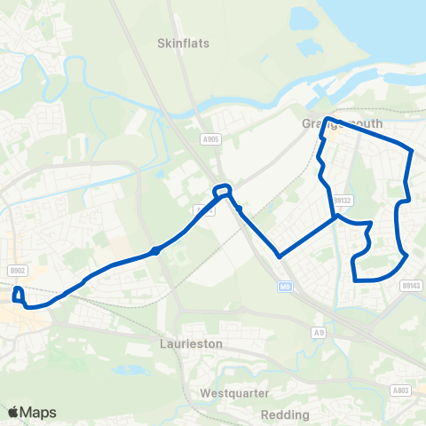 Midland Bluebird (McGill's Scotland East) Melville Street - Melville Street map