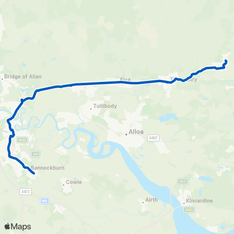 Midland Bluebird (McGill's Scotland East) Bus Sta (Stance 8) - The Ness Turning Circle map