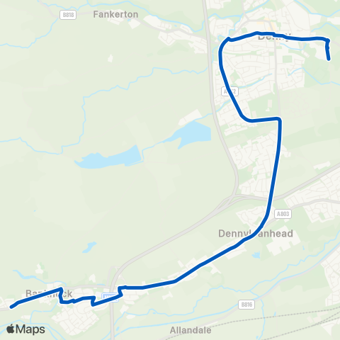 Midland Bluebird (McGill's Scotland East) Denny High School - Coneypark map