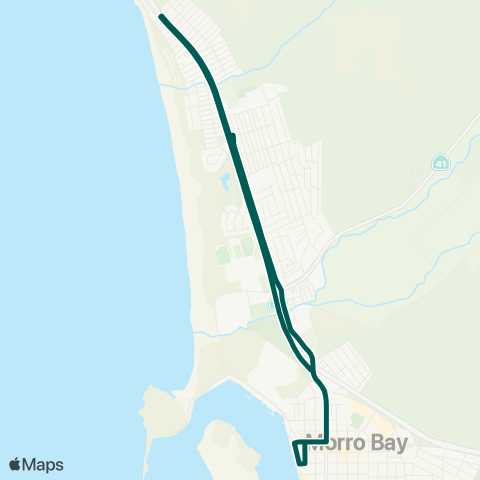 Morro Bay Transit Trolley - North Route map