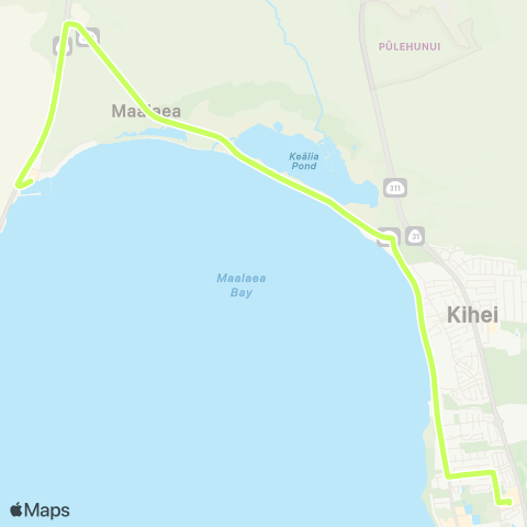 Maui Bus Kihei Villager map