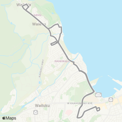 Maui Bus Waihe'E Villager map