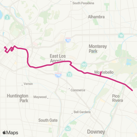 Montebello Bus Lines Express map