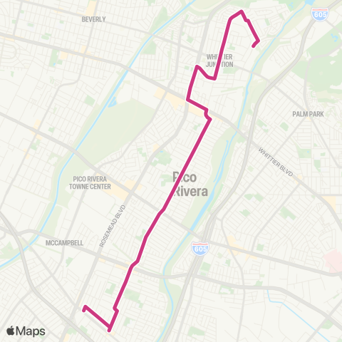 Montebello Bus Lines Passons Blvd map