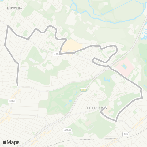 morebus Five Ways - Avonbourne School map